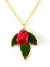 Natural Rose Necklace in Red