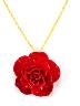 Real Red Rose Blossom Necklace