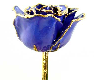 24K Gold Trimmed Violet Pearl Rose