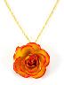 Real Cream Pink Rose Blossom Necklace